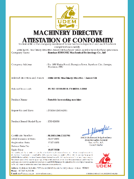 MACHINERY DIRECTVEATIESTATON OF CONFORMIY